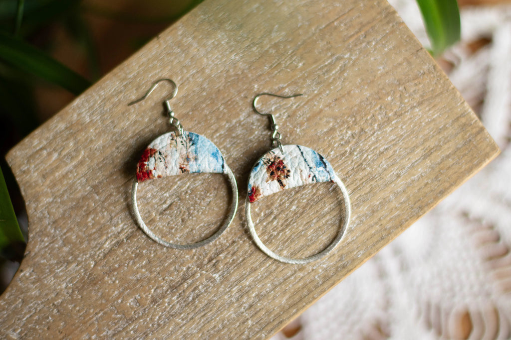 Autumn Frost Silver Hoop