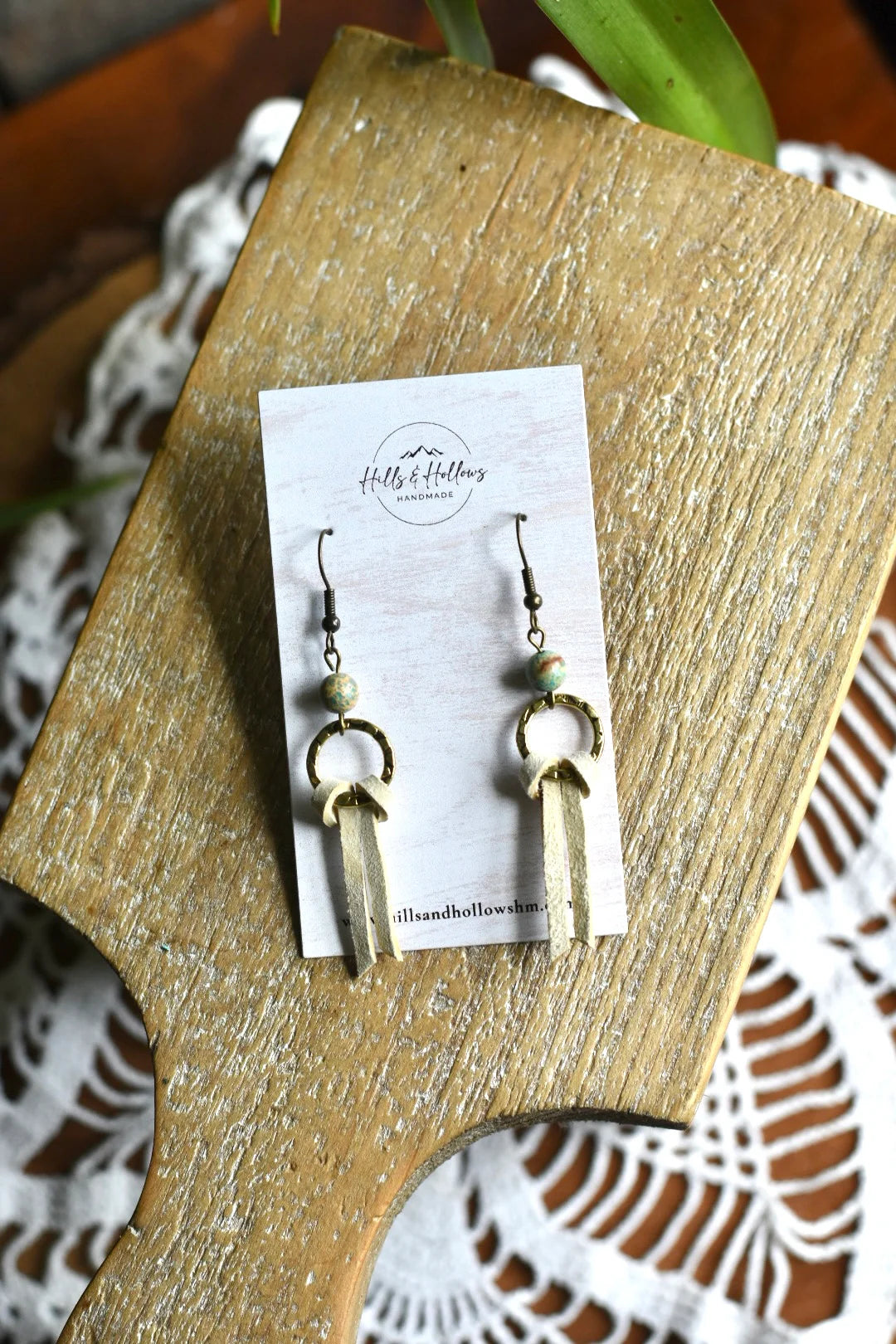 Textured Leaf Dangle