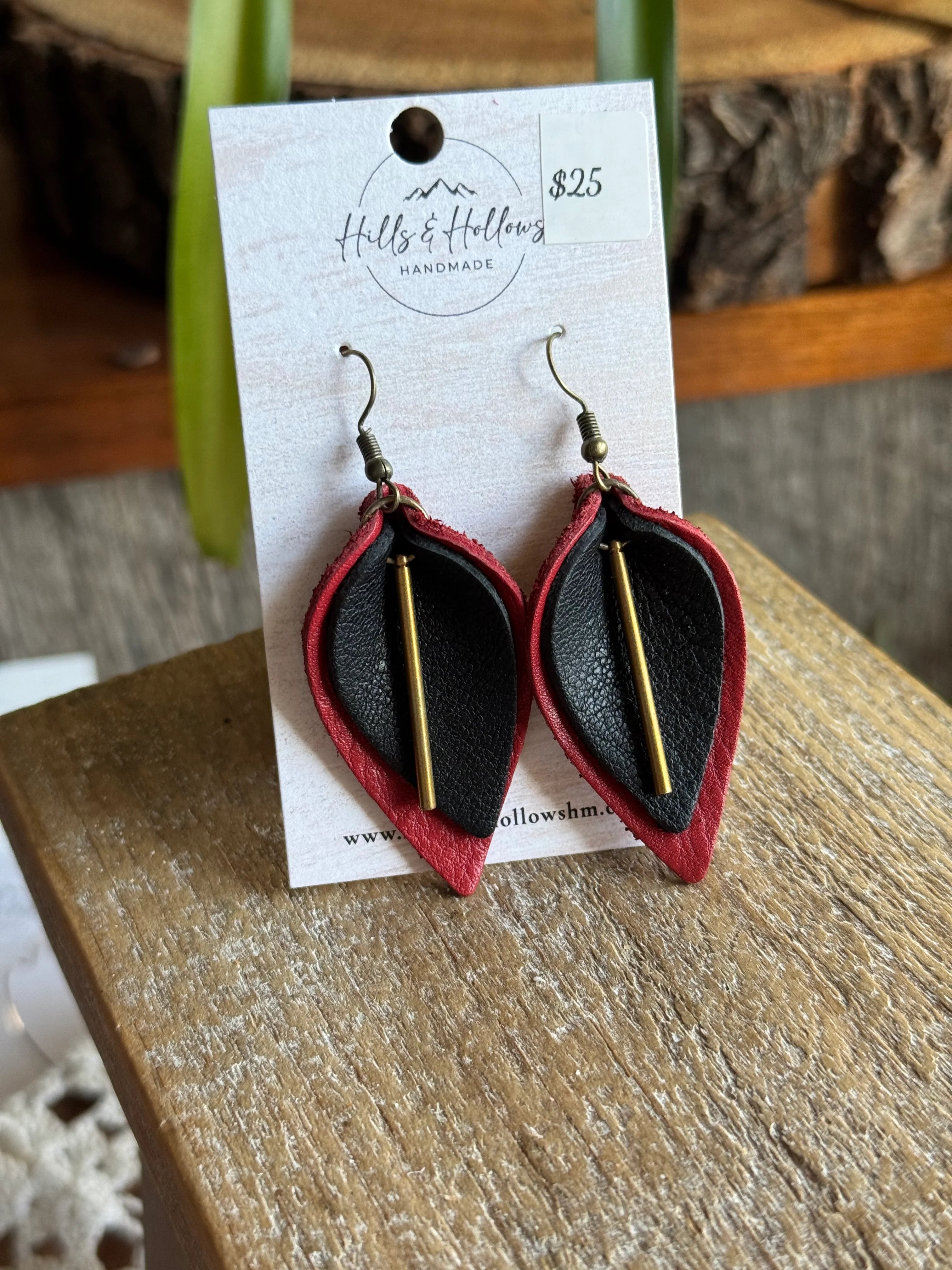 Red & Black Leafdrop