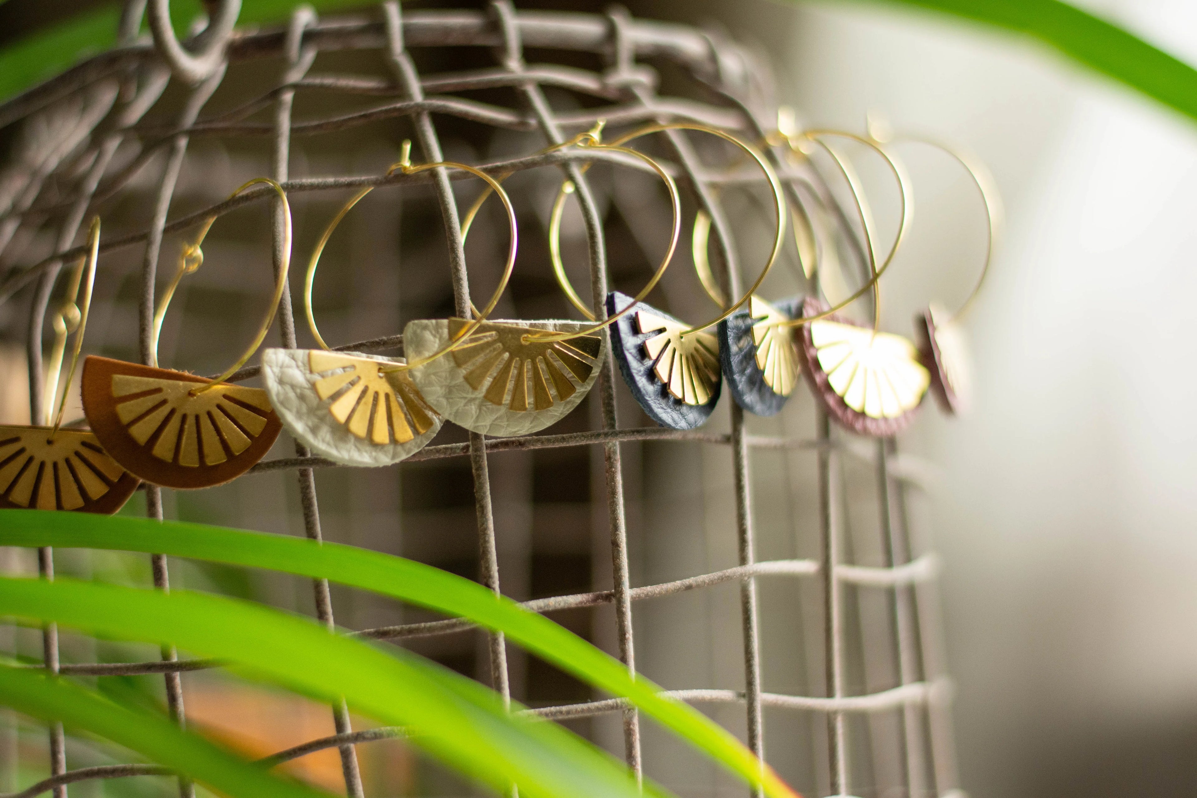 Sunbeam + Leather Hoop