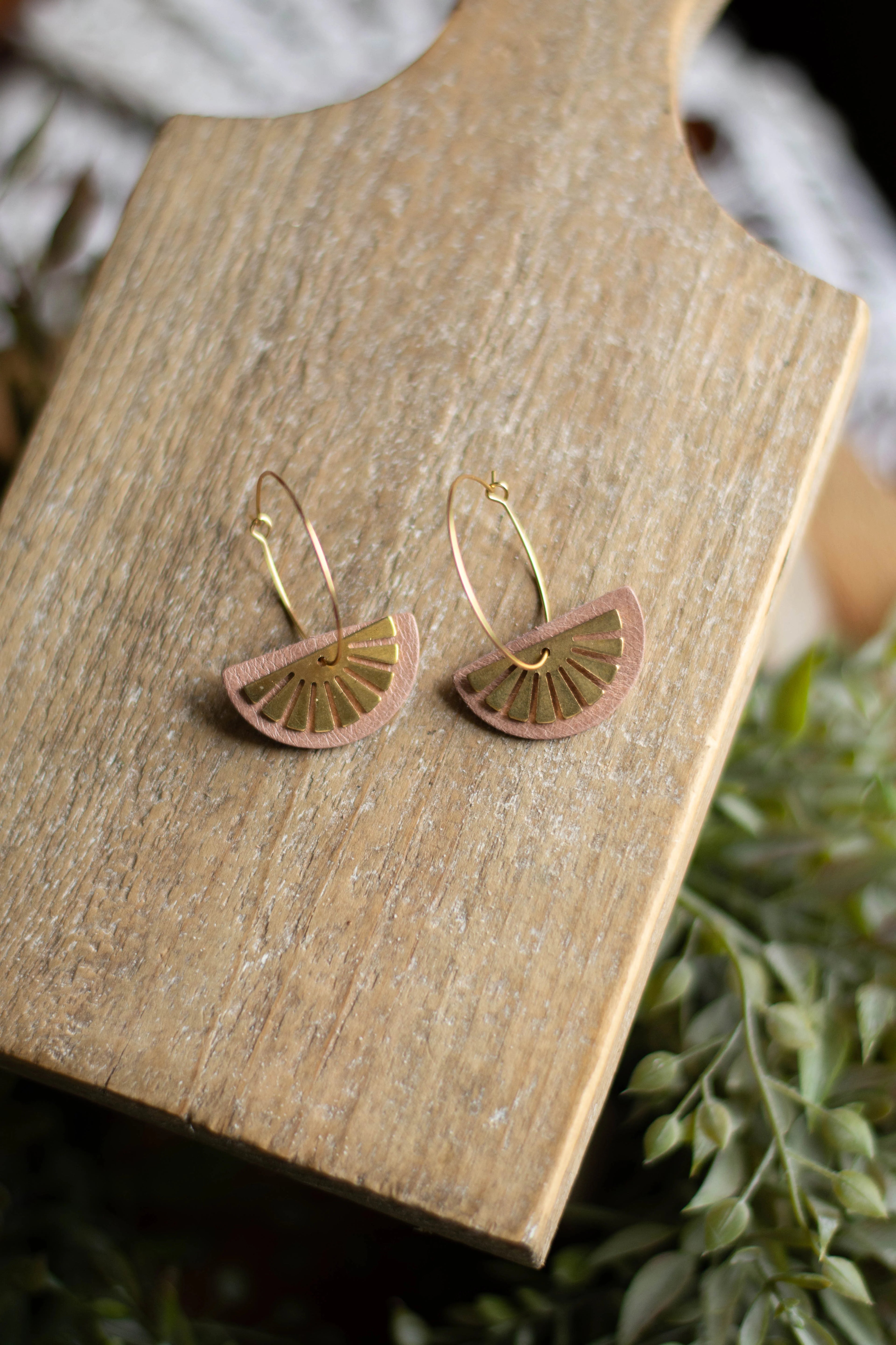 Sunbeam + Leather Hoop