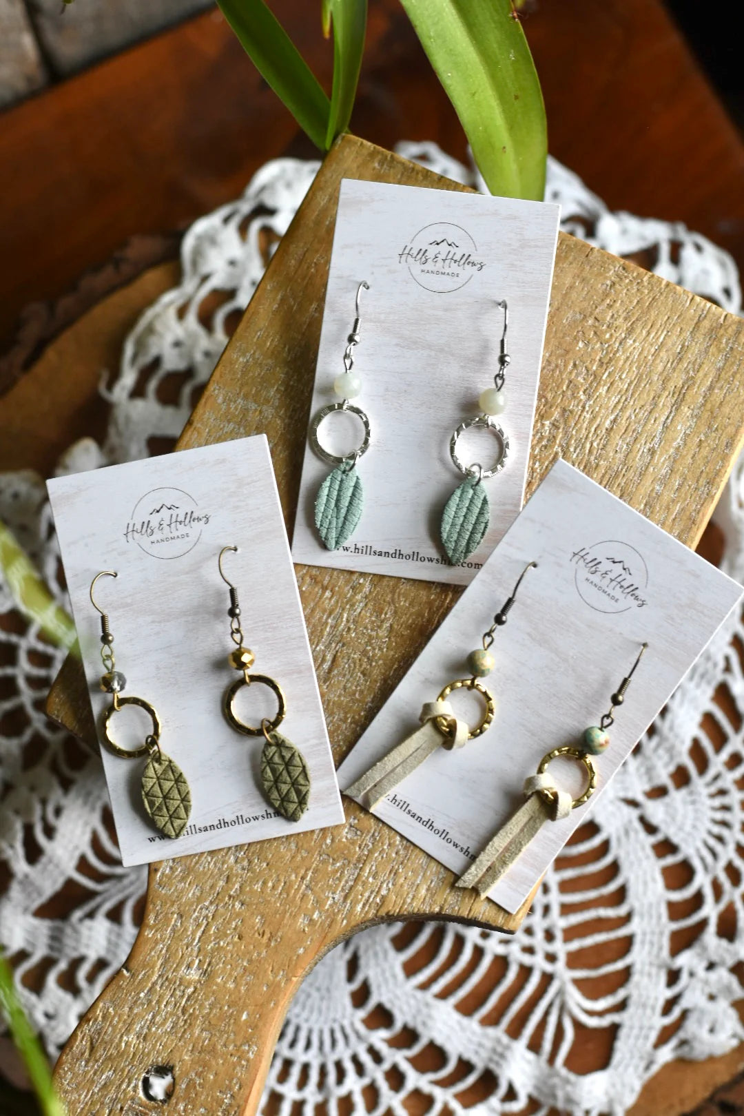 Textured Leaf Dangle