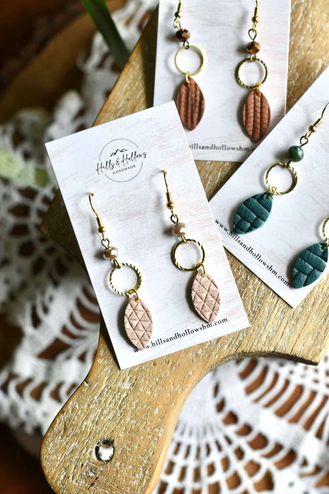 Textured Leaf Dangle