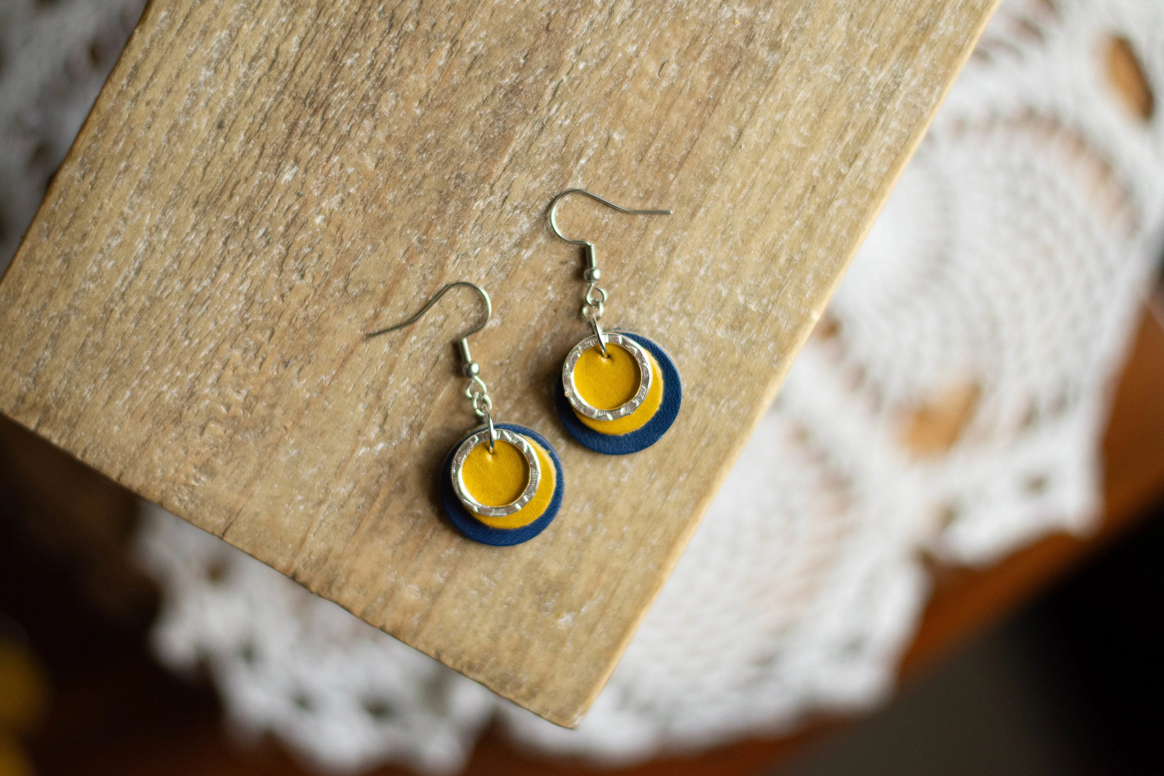 Blue + Gold Two-Tone Circles