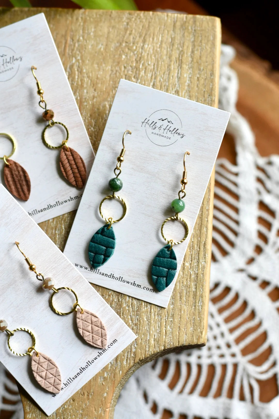 Textured Leaf Dangle