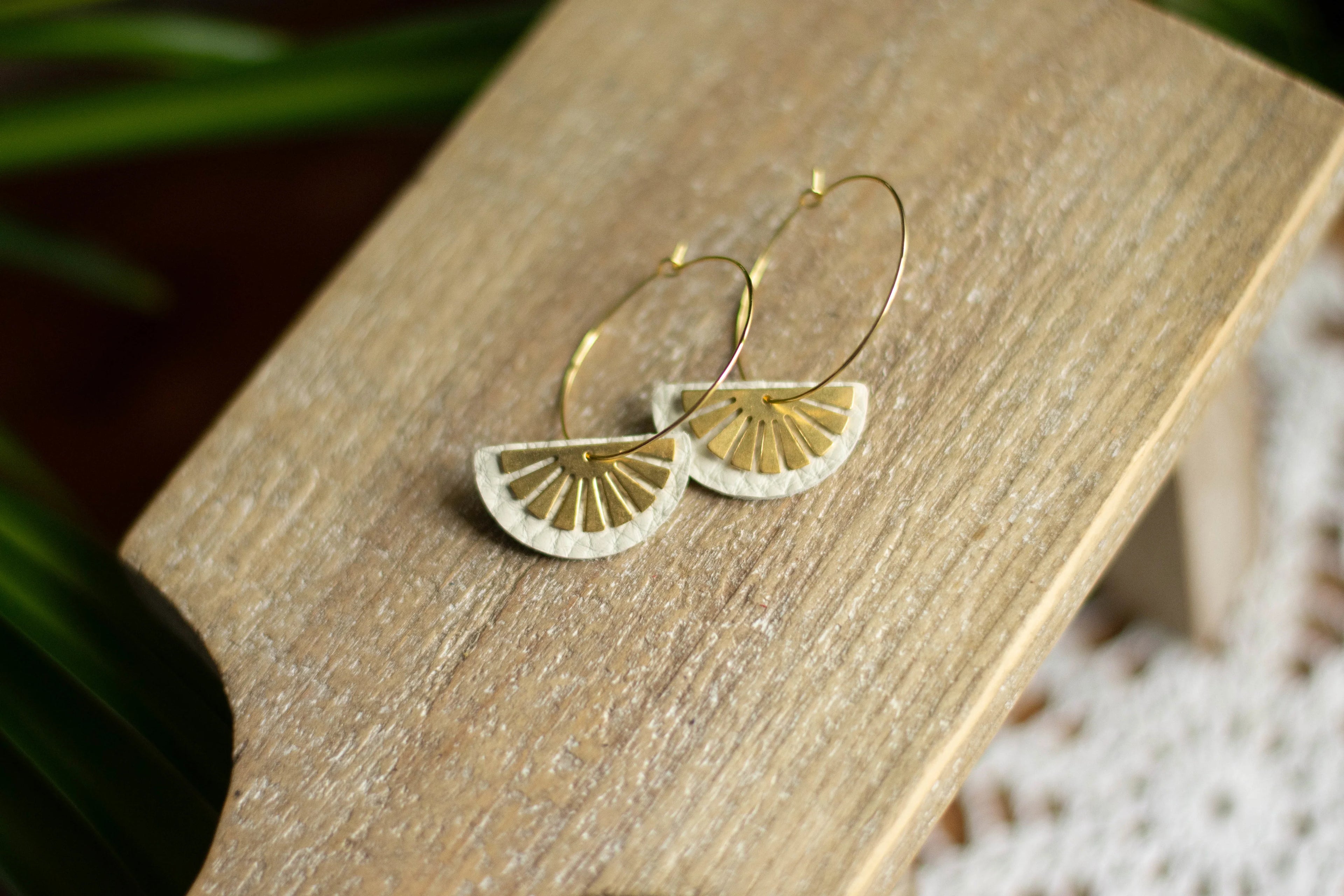 Sunbeam + Leather Hoop