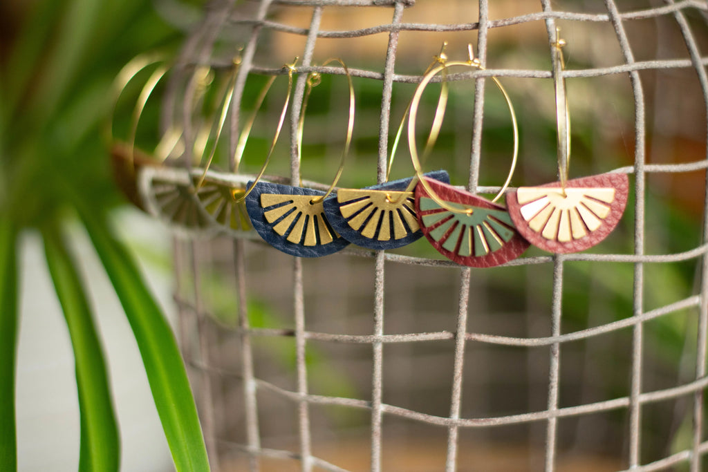 Sunbeam + Leather Hoop