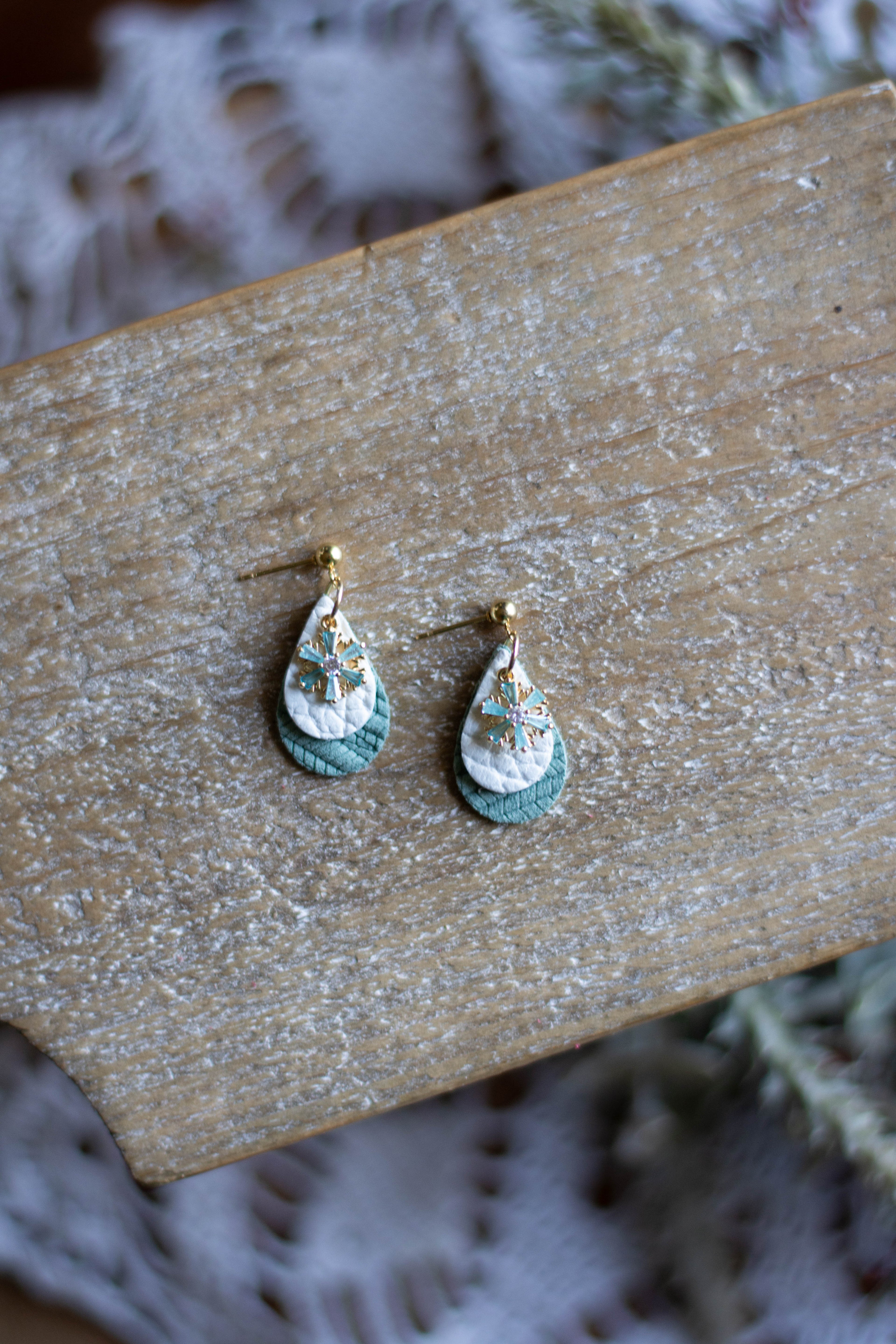 Mini Teardrop | Blue Snowflake