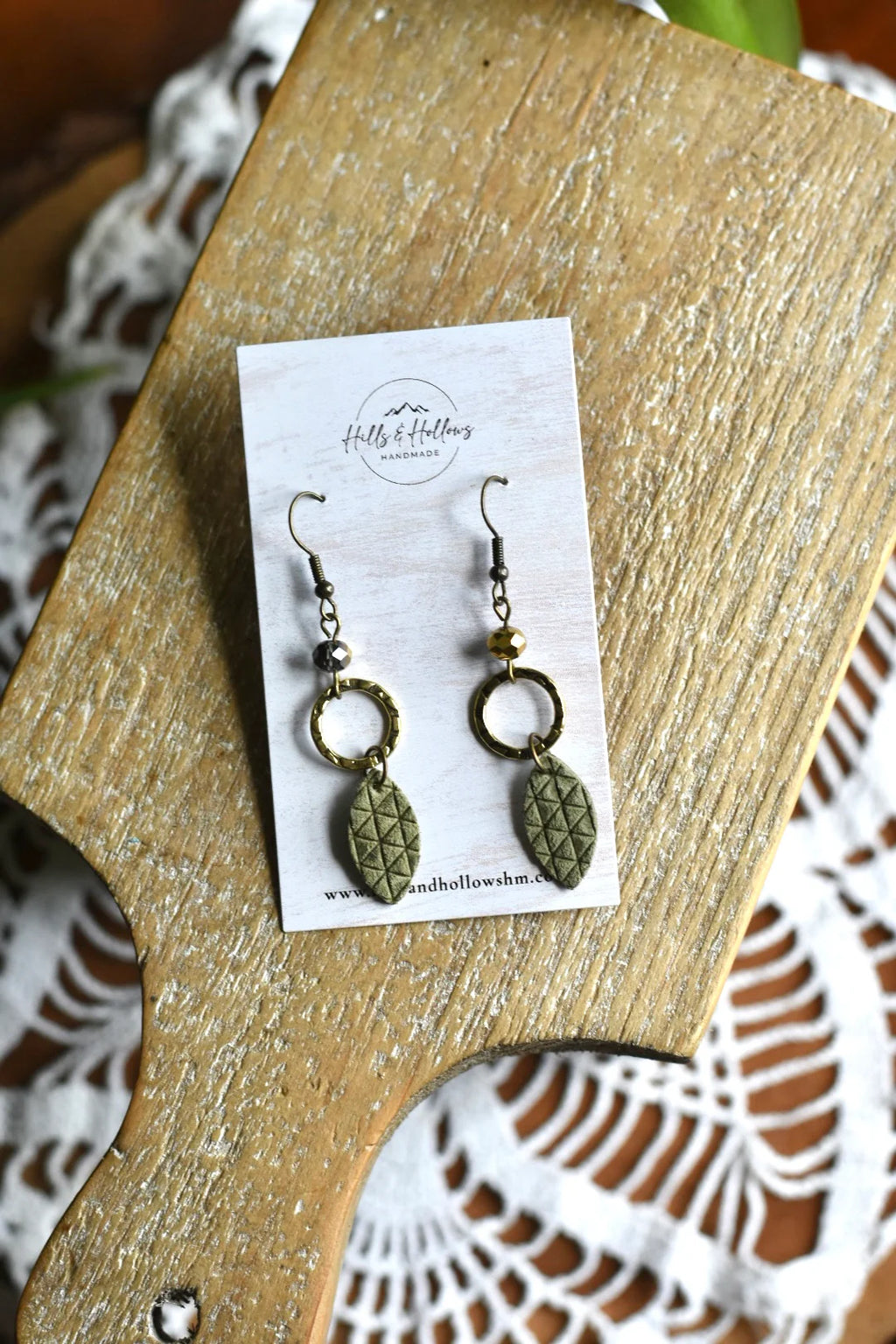 Textured Leaf Dangle