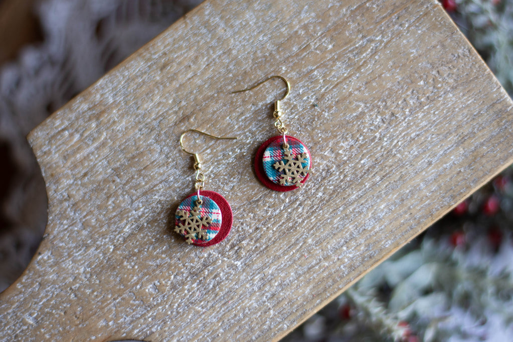 Sweater Weather Gold Snowflake Dangle