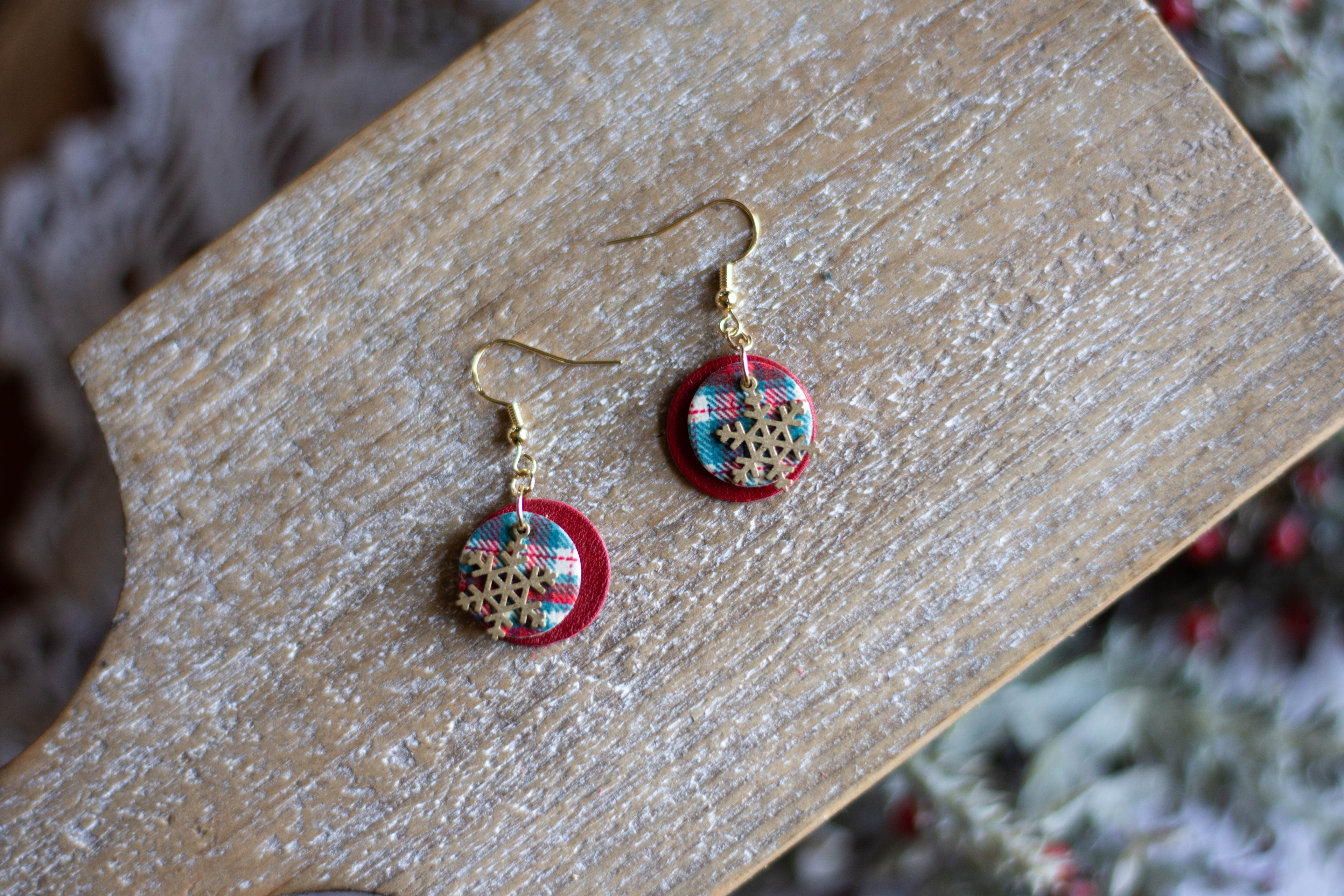 Sweater Weather Gold Snowflake Dangle