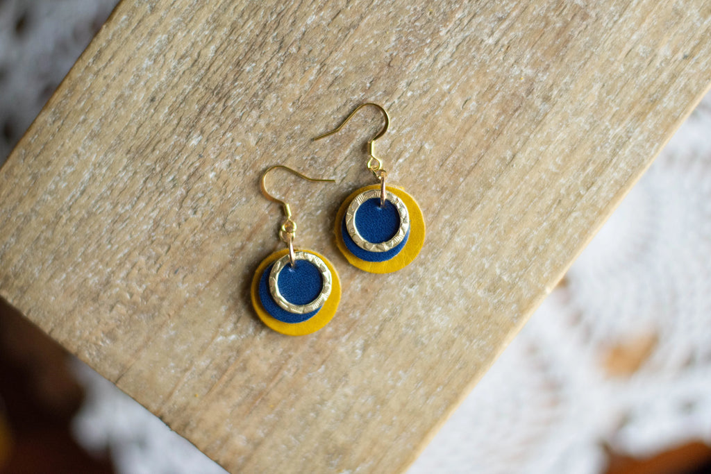 Blue + Gold Two-Tone Circles