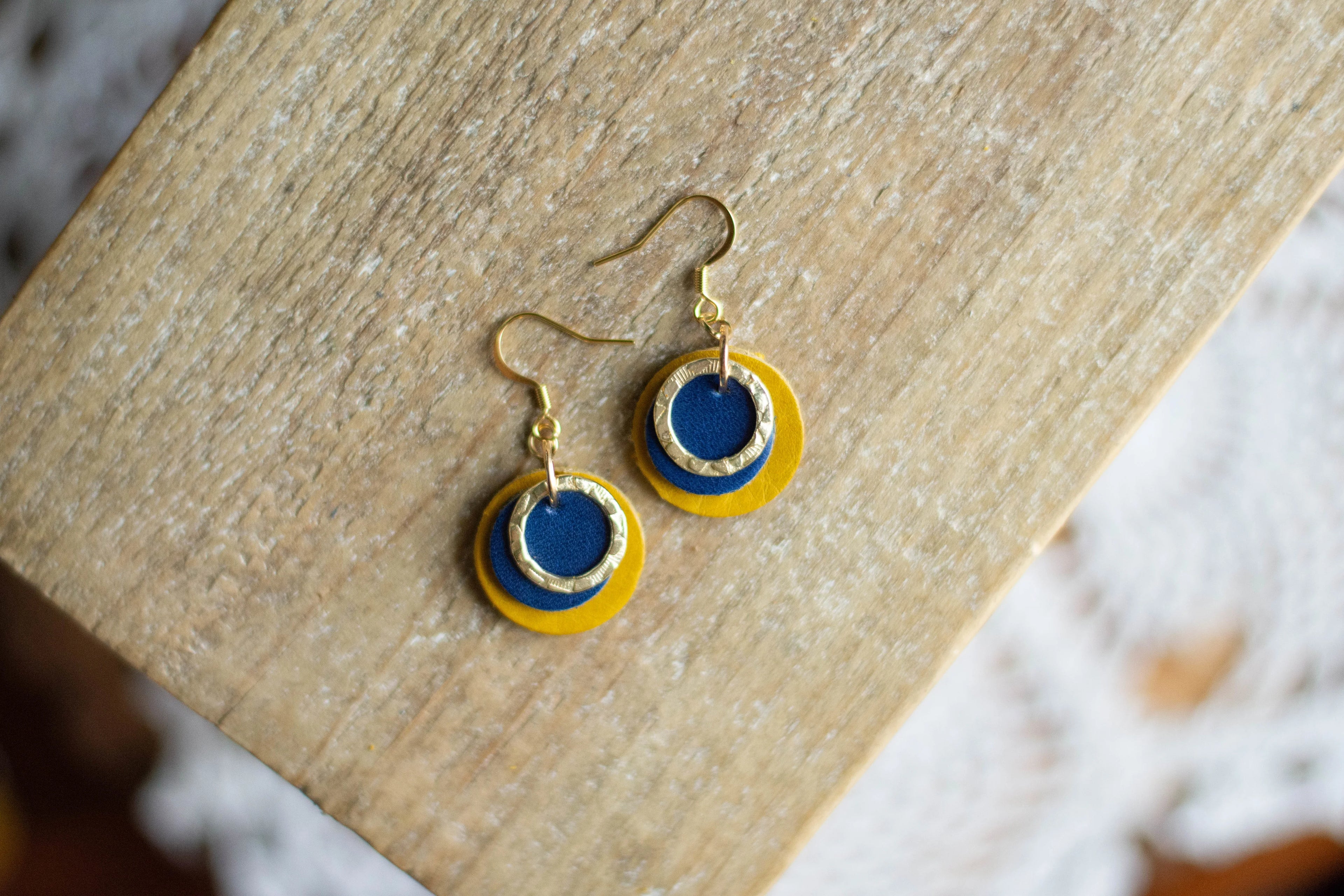 Blue + Gold Two-Tone Circles
