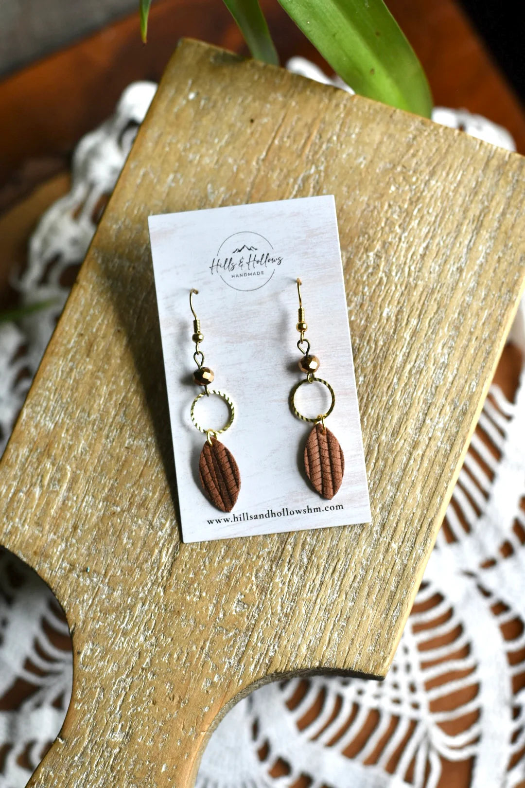 Textured Leaf Dangle