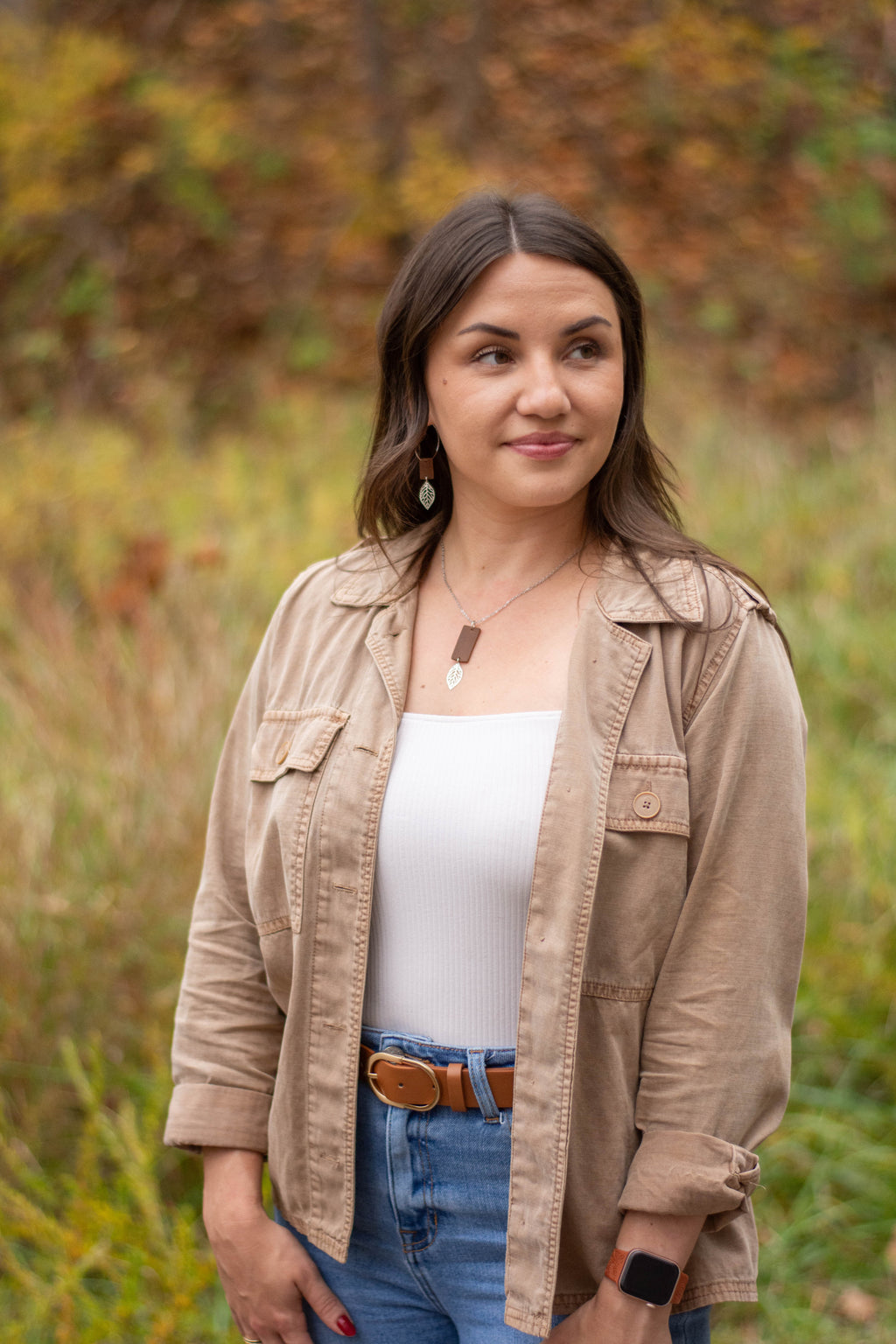 Rustic Leaf Hoop Set