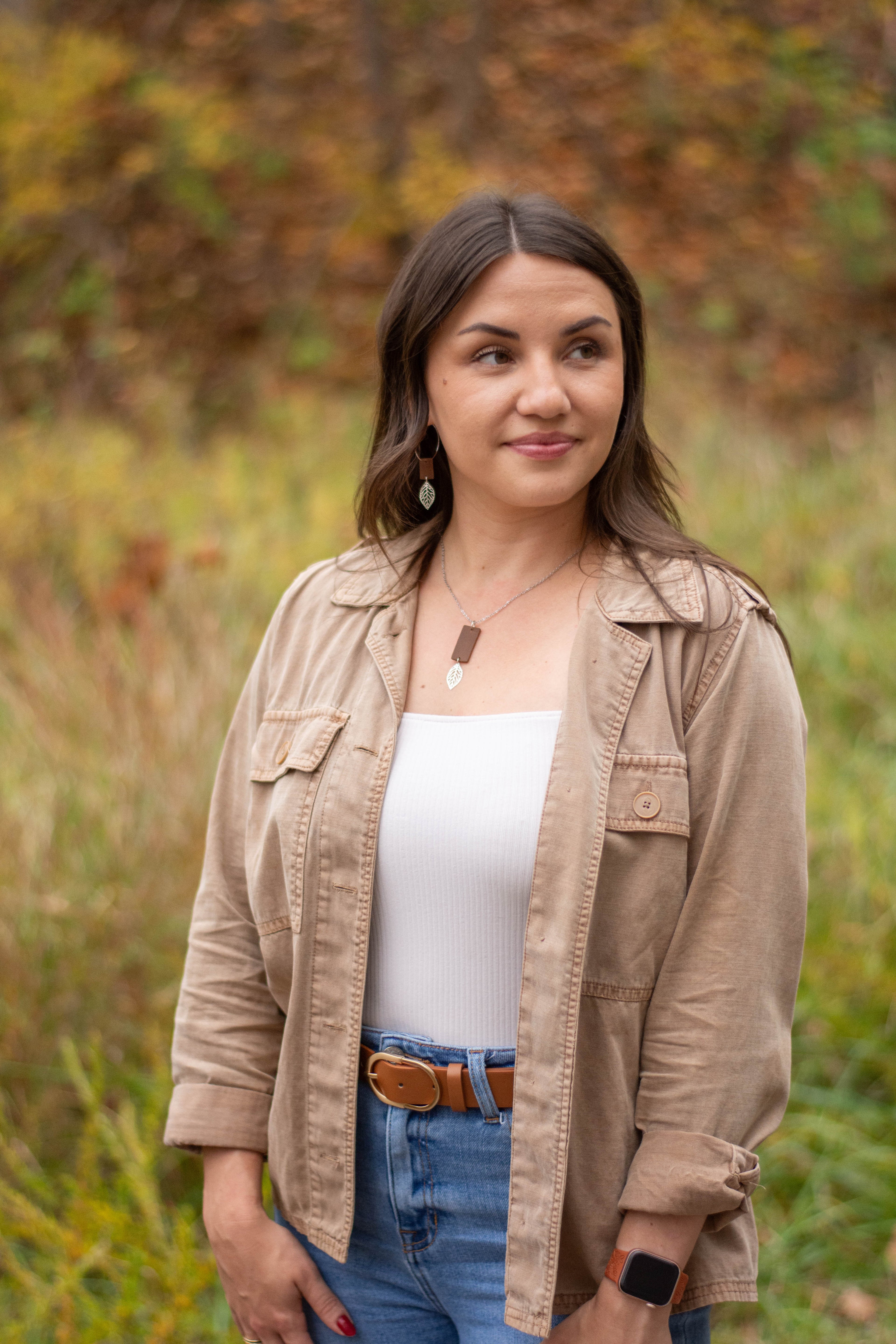 Rustic Leaf Hoop Set