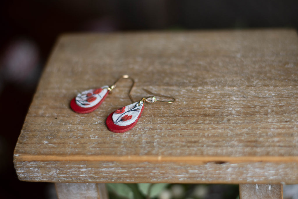 Rose Teardrop Dangle