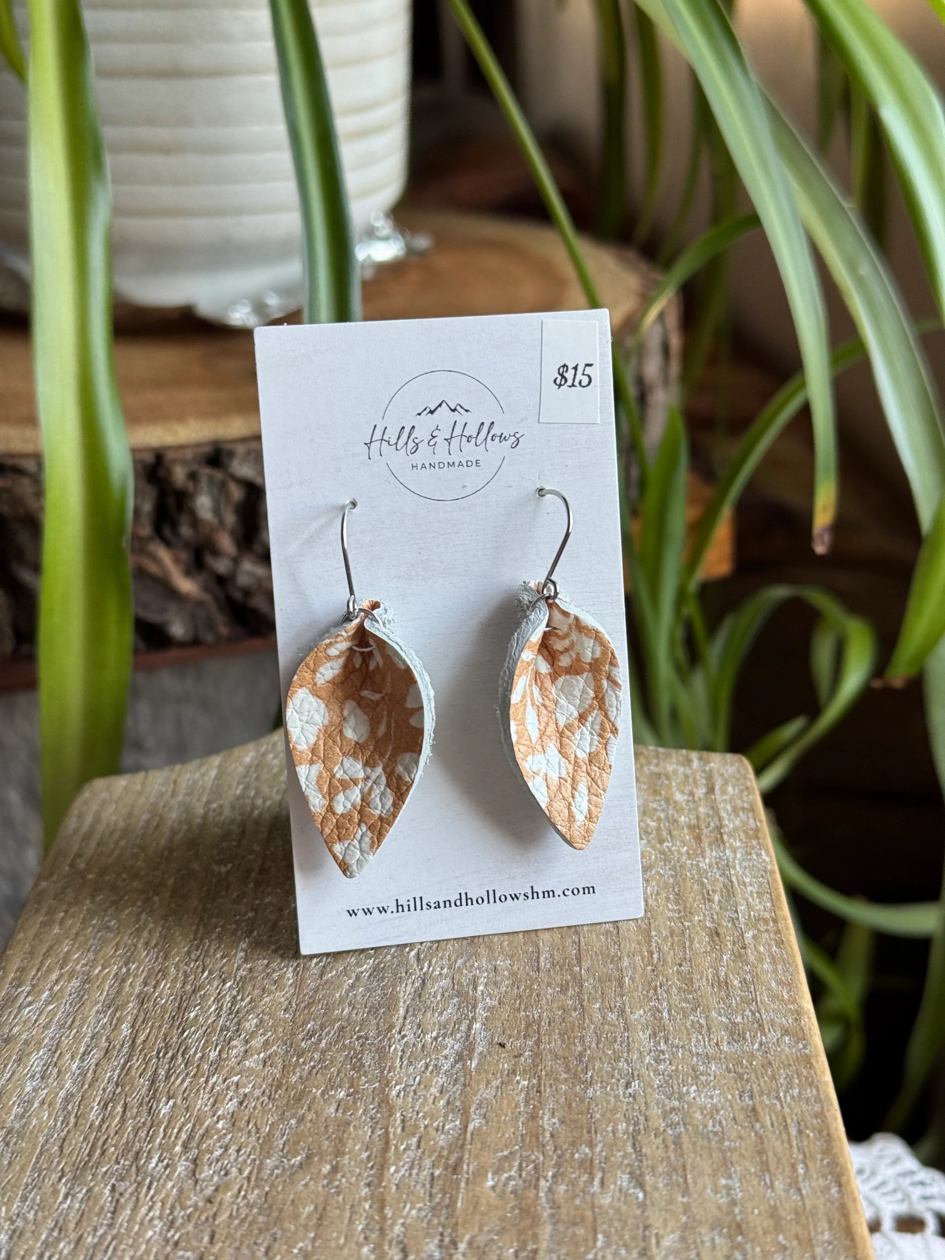 Mustard Floral Small Leaf Drop