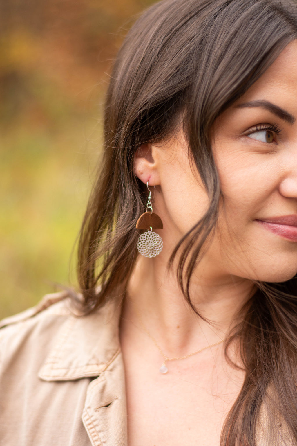 Silver Doilie Dangle