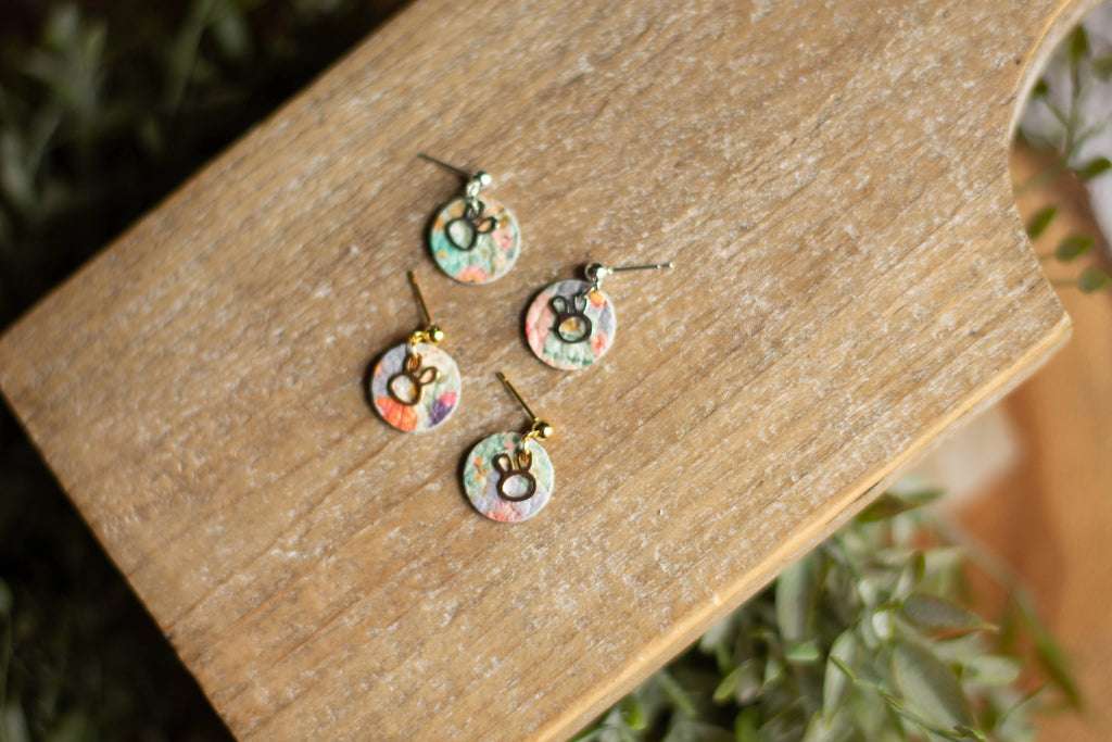 Little Bunnies in Watercolor Floral